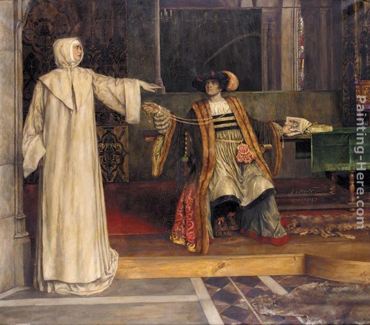 Isabella and Angelo, Measure for Measure painting - Stephen Reid Isabella and Angelo, Measure for Measure art painting